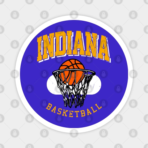 Vintage Indiana Basketball Magnet by funandgames